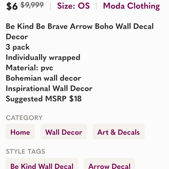 Be kind Be Brave Arrow  Boho Wall - Picture 4 of 4